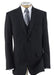 Men's Three Piece Suit with Pleated Trousers Black