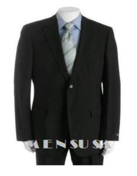 Simple & Classy Solid Black Super 150'S Wool 2 Button Style Back Side Vented Available In 3 Buttons Style Regular Classic Cut