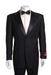 Black 2 Button Wool Tuxedo 1 Pleated Pants
