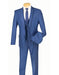 Vinci Men's Two Buttons  Slim Fit Tuxedo Blue Tux SV2T-8