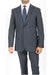2 Button Slim Fitted Blue Subtle Glen Plaid Men's Cheap Priced Business Suits Clearance Sale
