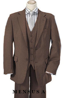 High Quality Bronze ~ Camel~Toast~Light Brown~Moca 2 Button Vested Suits - Three Piece Suit - MW249