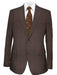 Men's 2 Button Medium Brown Plaid Suit