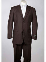 Men's Summer 2 Button Brown Suit