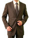 Men's 2 Button Front Slim Brown Shadow Stripe ~ Suit Mini Stripe