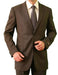 Men's 2 Button Front Slim Brown Shadow Stripe ~ Suit Mini Stripe