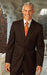 Extra Long 2PC Solid Color Brown Men'S Suit In Available 2 Buttons Style For Tall Man