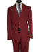 Umberto Bonelli Men's Two Buttons Burgundy and Wine ~ Maroon Color stylish fit suit Flat Front Pants