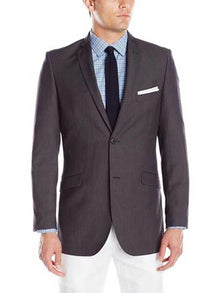 Men's 2 Button Charcoal  Featherbone Micro Tech Slim Fit Suit Jacket