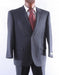 Men's 2 Button 100% Wool Suit Single Pleat Pants Charcoal
