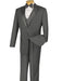 Men's Charcoal Grey ~ Gray Tuxedo 2 Buttons Vested 3 Pieces Sateen  Suit