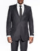 Extra Slim Fit Suit Mens Classic Charcoal Extra Slim Fit Wedding Prom Skinny - Color: Dark Grey Suit