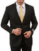 Men's 2 Button Front Closure Black Satin Trim Suit