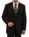 Men's 2 Button Front Closure Discounted Sale Fit Suit Black