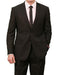 Men's 2 Button Front Closure Slim Fit Suit Black