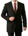 Men's Solid Black 2 Button Front Closure Suit