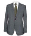 Men's Stripe 2 Button Dark Grey Side Vent Suit