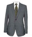 Men's Stripe 2 Button Dark Grey Side Vent Suit