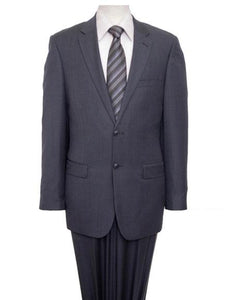 Designer Affordable Inexpensive Men's Two Buttons Gray Suit with Flat Front Pant