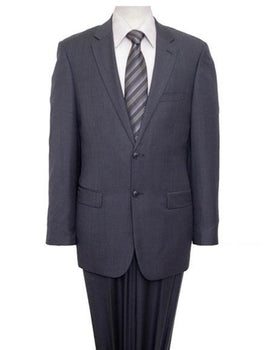 Designer Affordable Inexpensive Men's Two Buttons Gray Suit with Flat Front Pant