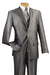 Men's 2 Button Slim Fit Shiny Flashy Satin Silky Metallic Suits Gray Men's Sharkskin Suit