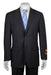 Gray And Shadow Stripe ~ Pianstripe 2 Button Vented Without Pleat Flat Front Pant Business ~ Wedding 2 Piece Side Vented Modern Fit Suits 2 Piece Suits For Men - 100% Percent Wool Fabric Suit - Worsted Wool Business Suit