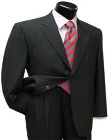 Men'S 2 Button Dark Grey , 100% Super Fine Business ~ Wedding 2 Piece Side Vented 2 Piece Suits For Men Pleated Pants - 100% Percent Wool Fabric Suit - Worsted Wool Business Suit