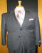 2 Button Grey Pinstripe Flat Front Wool Suit
