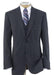 Men's 2 Button Vested Suit with Pleated Trousers Grey - Three Piece Suit