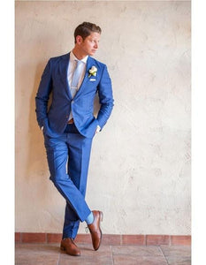 Men'S Royal Indigo Bright Blue Cobalt Dress Suits For Men