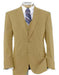 Men'S 2 Button Wool Vested Khaki~British Khaki~Bronze ~ Camel Suit With Pleated Trousers