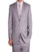 Men's Light Gray Fully lined Notched collar Suit - 100% Percent Wool Fabric Suit - Worsted Wool Business Suit