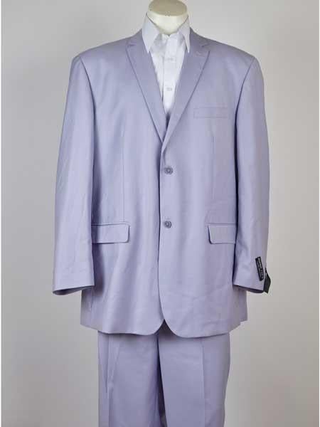 Fashion Two Button Cotton Timmed Suit Suit Single Button Three Piece Lilac ~ Lavender main image 0
