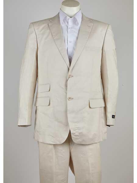 Men's 2 Button  Suit Natural