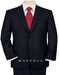 High-Quality Construction 2 Button Dark Navy Blue Suit For Men MiniStripe Ultimate Tayloring&Wool
