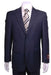 Navy Blue Suit For Men Shadow Stripe ~ Pinstripe Modern Fit 2 Button Vented without pleat Flat Front Pants