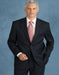 Mantoni Suit - Signature Menswear Wool Fabric SuitsOutlet - Brand Side Vented Two Button Style Notch Lapel Navy Blue Stripe ~ Pinstripe 3 Button Style Classic Suit - 100% Percent Wool Fabric Suit - Worsted Wool Business Suit