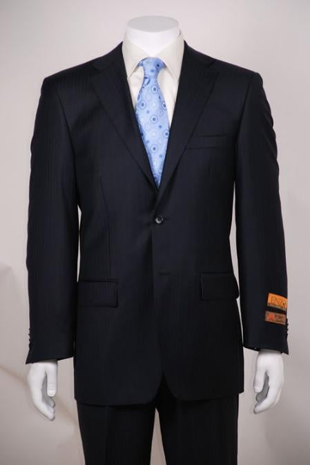 Men's Navy Two Buttons side vented suit main image 1