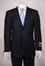 Navy Tone on Tone Modern Fit Suits 2 Button Vented without pleat flat front Pants  - Dark Blue Suit Color