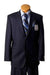 Mix and Match Suits Suit Separate Men's 2 Button Dark Navy Pinstripe Slim Fit Designer Suit Navy