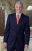 Extra Long 2PC Solid Color Dark Navy Men'S Suits In Available 2 Buttons Style For Tall Man