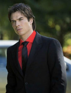 Men's Black Suit Red Shirt Black Tie Package Combo ~ Combination Deal As Seen In The Picture