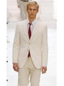 Men's Suits For Men 2-Button Ivory Off White Jacket and Pants