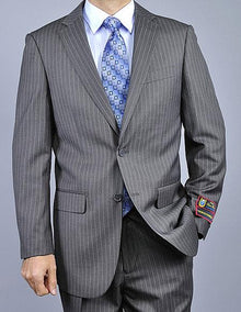 Giorgio Fiorelli Suit Men's Two Buttons Pinstripe Authentic Giorgio Fiorelli Brand suits Flat Front Pants