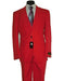 Umberto Bonelli Men's Two Buttons Red Classic Fashion suit Flat Front Pants