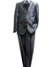 Fitted Discounted Sale Slim Cut 2 Buttons Shiny Flashy Metallic Slim Fit & Slim Silver Sharkskin Suit
