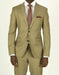 Men's Double Vents Slim Fit Skinny Tan Suit