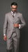 Classic 3PC 2 Button Tan ~ Beige Pinstripe three piece suit Super 150's Extra Fine Italian Fabric