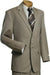 Man Exclusive 2 Button Taupe Men's Suit Taupe  2 Piece Suits - Two piece Business suits Suit