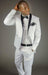 Men's 2 Button White Shawl Lapel Slim Fit Fashion Tuxedo For Men